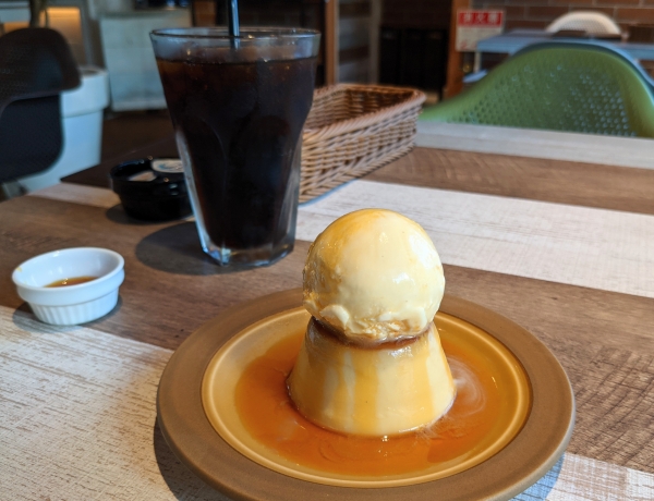 ついつい撮りたくなる濃厚プリン〜バニラアイスのせ