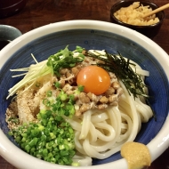納豆月見うどん@一宮